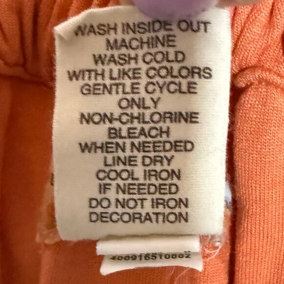 Y2K Mudd Crochet Orange Cream Sleeveless Racerback V-Neck Summer Dress Sz Medium - Picture 8 of 10